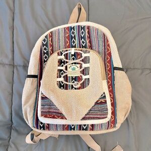 Himalayan hemp boho backpack